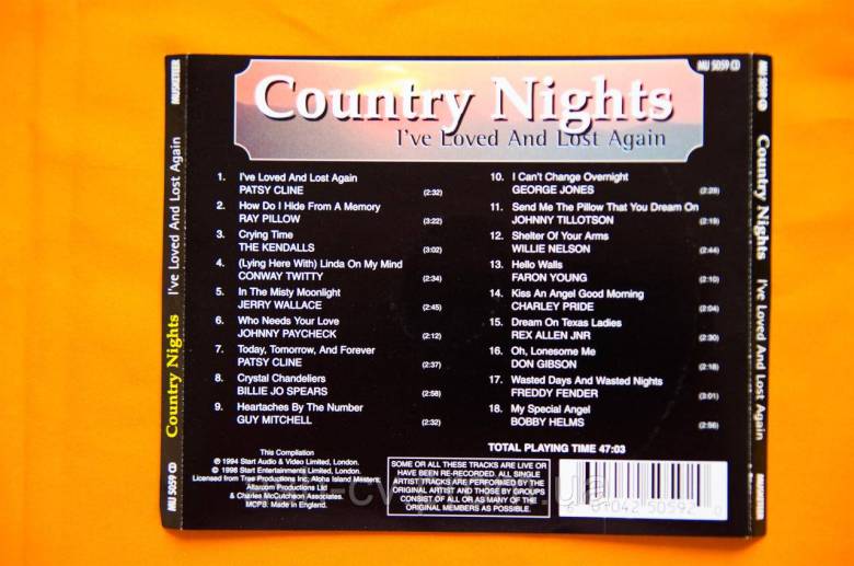 Музичний диск CD. Country Nights 1998 - фото фото фото 2