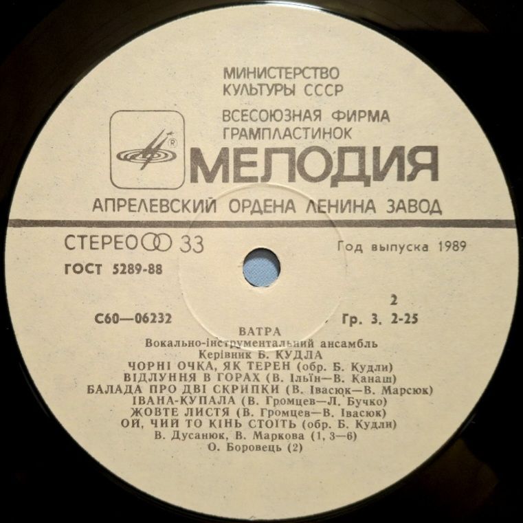 ВІА Ватра - Вам Даруємо - 1975.   (LP). 12. Vinyl. Пластинка. Rare. - фото фото фото 3