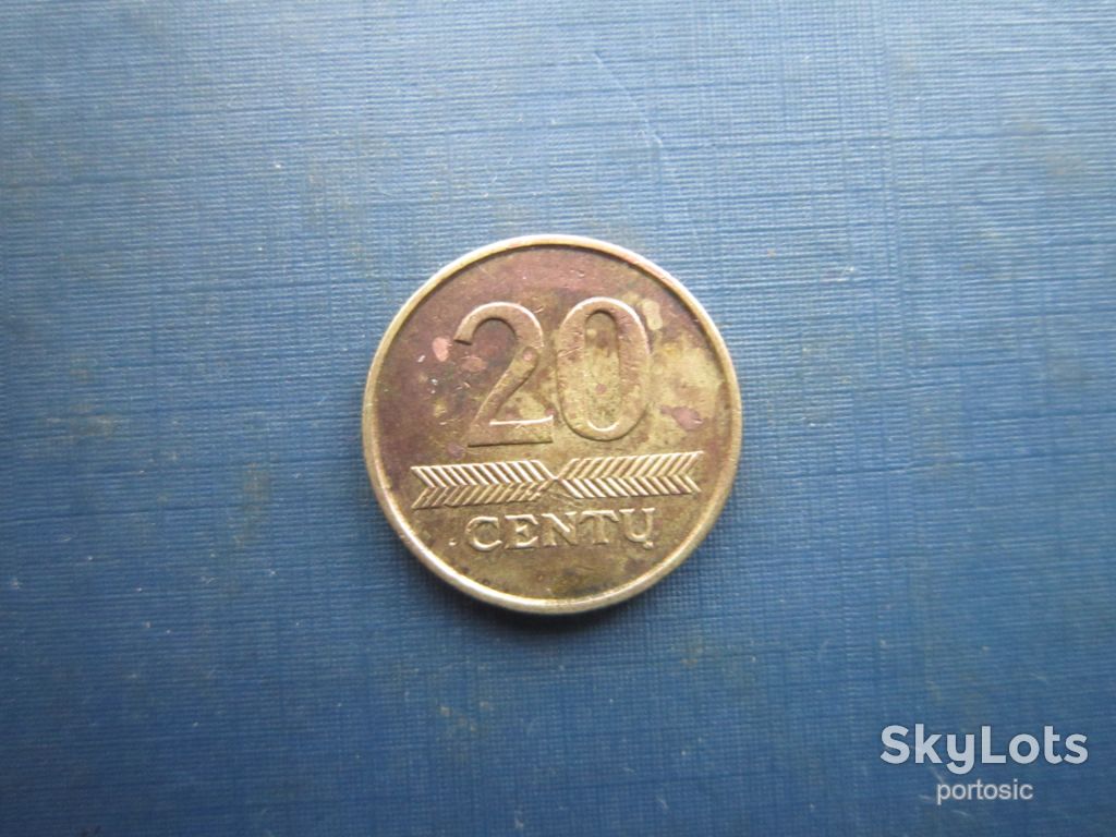 Монета 20 сенту Литва 1997 - фото фото фото 0