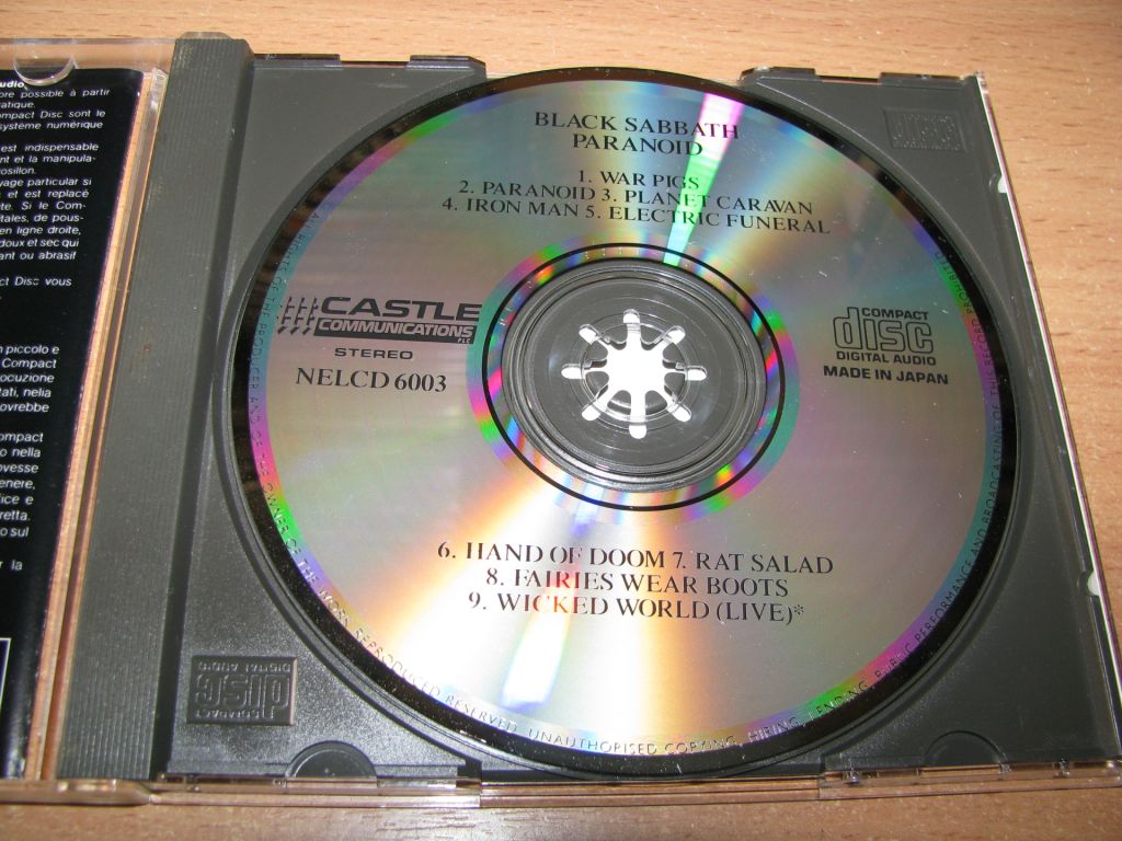 BLACK SABBATH - Paranoid  (1986 Castle 1st press, Japan) - фото фото фото 2
