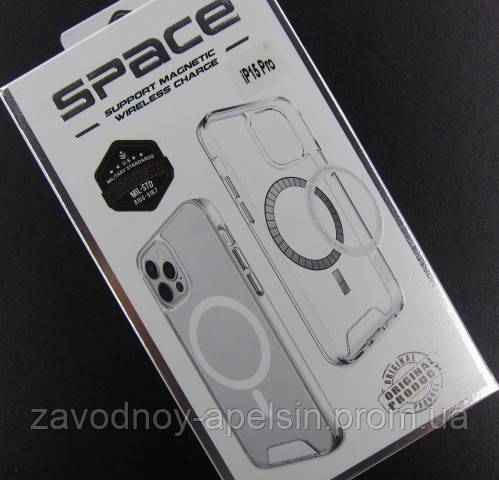 Iphone 15 Pro Прозрачный чехол Space MagSafe (TPU+PC) - фото фото фото 1