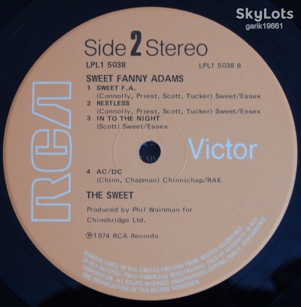 The Sweet – Sweet Fanny Adams  (RCA Victor – LPL1 5038, UK) EX/EX+ - фото фото фото 3