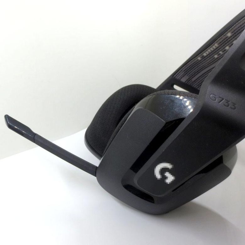 Мікрофон для ігрових навушників logitech g733 - чорний - фото фото фото 2