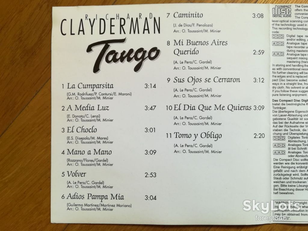 Richard Clayderman-Tango-состояние: 4+ - фото фото фото 4