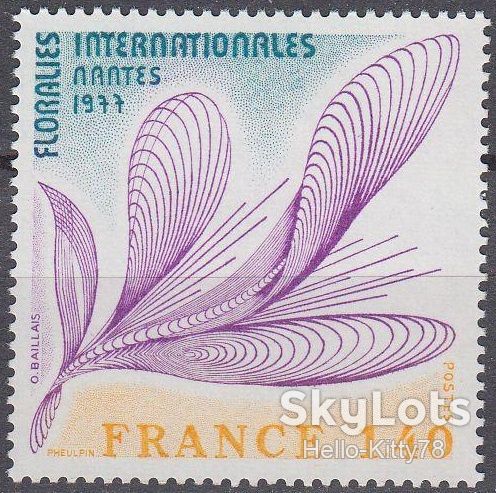 Франция 1977 флора цветы Mi 2027 MNH - фото фото фото 0