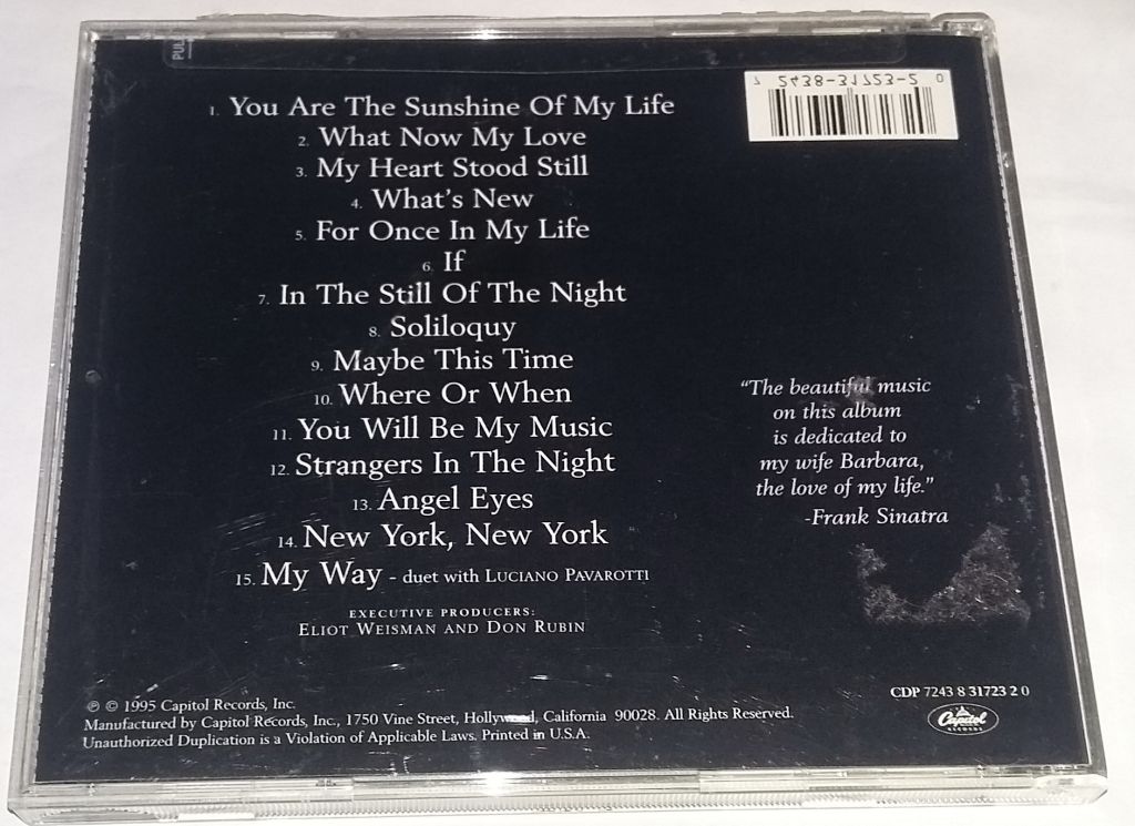 FRANK SINATRA Sinatra 80th Live In Concert  CD US - фото фото фото 2