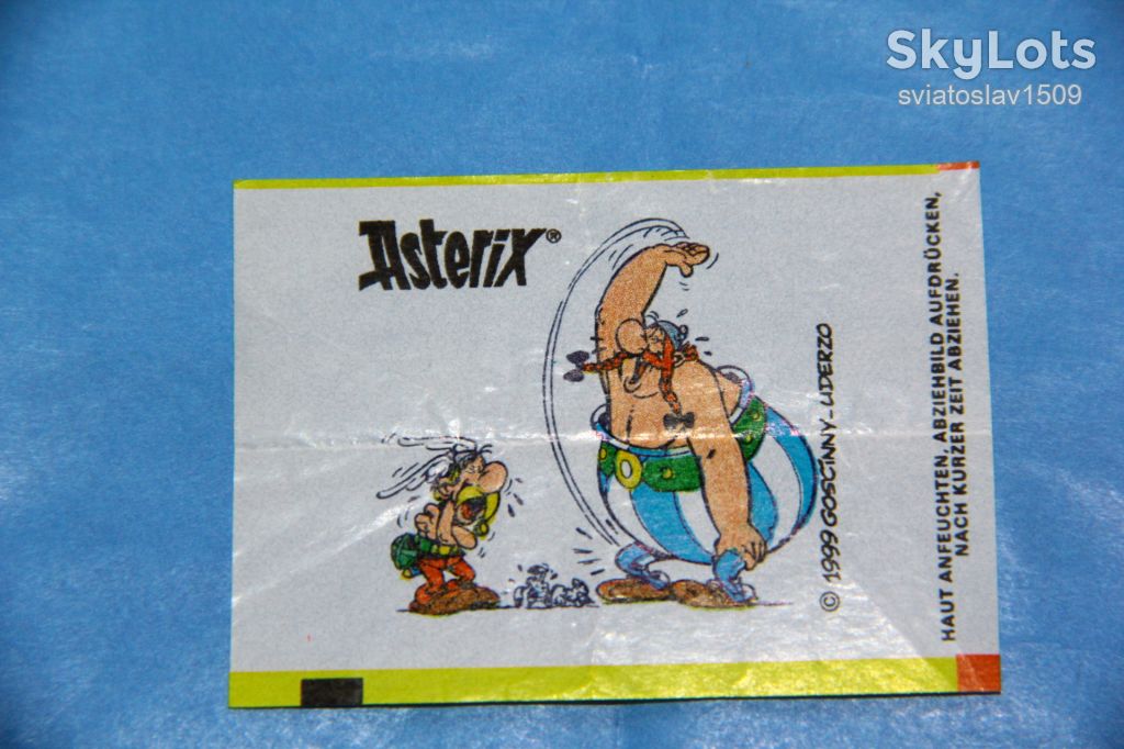вкладыш от жевательной резинки ASTERIX Fleer - фото фото фото 1