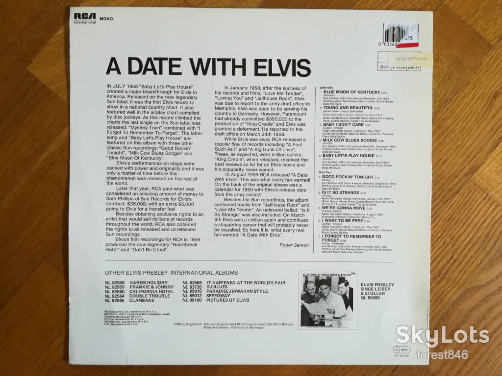 A date with Elvis  (глянс. конв.)-NM+, Німеччина  (&amp;17) - фото фото фото 1
