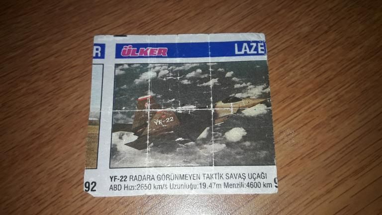 Вкладыш от жвачки ULKER LAZER - фото фото фото 0