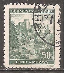 Богемия и Моравия 1940 Sc.40 гаш. - фото фото фото 0