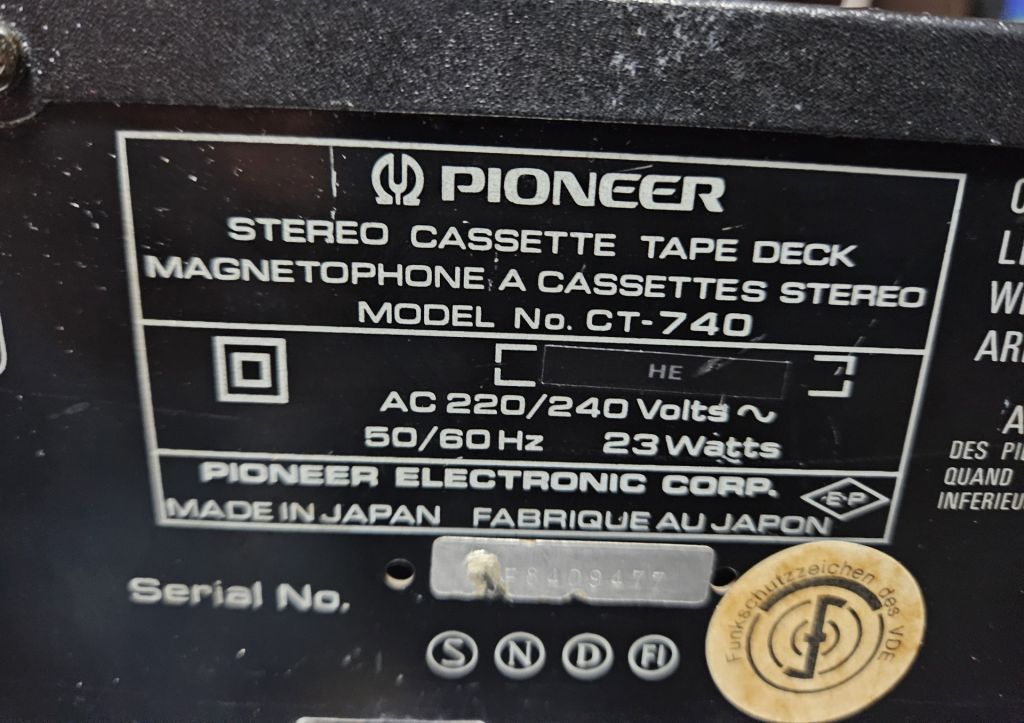 Дека касетна Pioneer CT-740 - фото фото фото 4