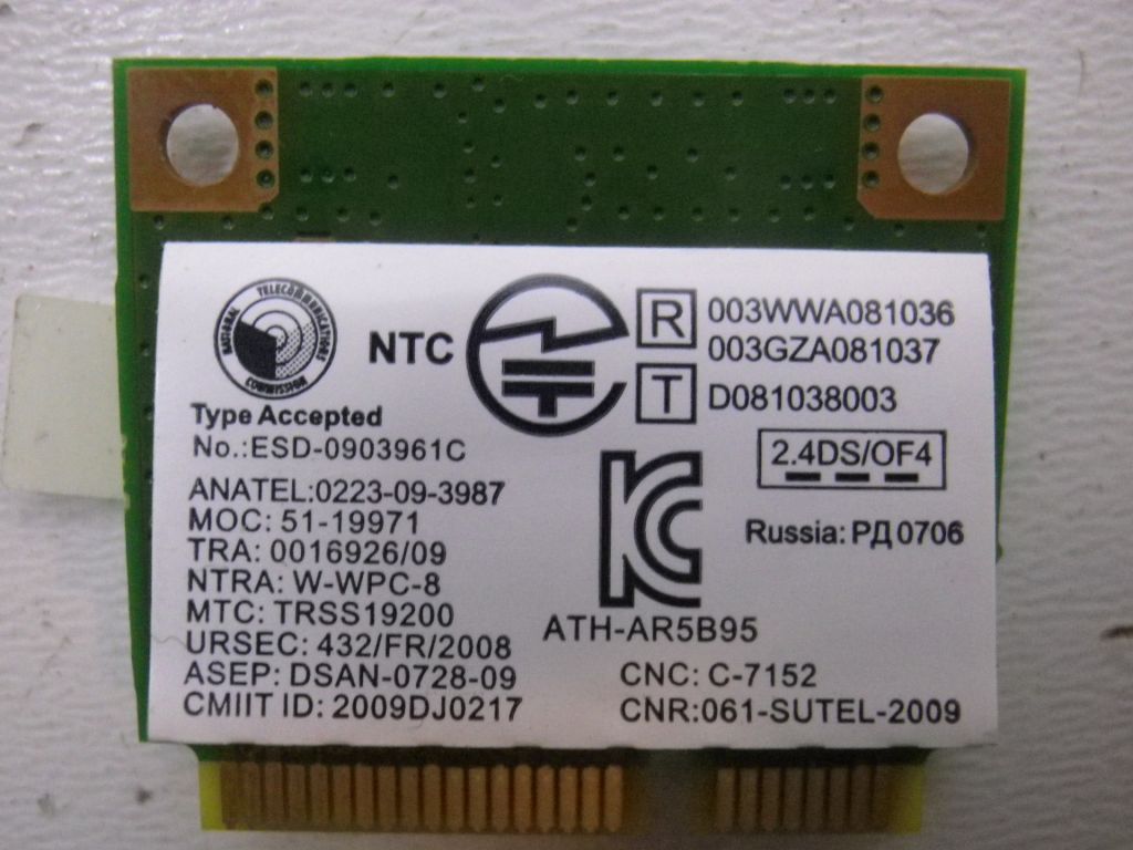 Б/У WI-Fi карта на Lenovo G770 - фото фото фото 2
