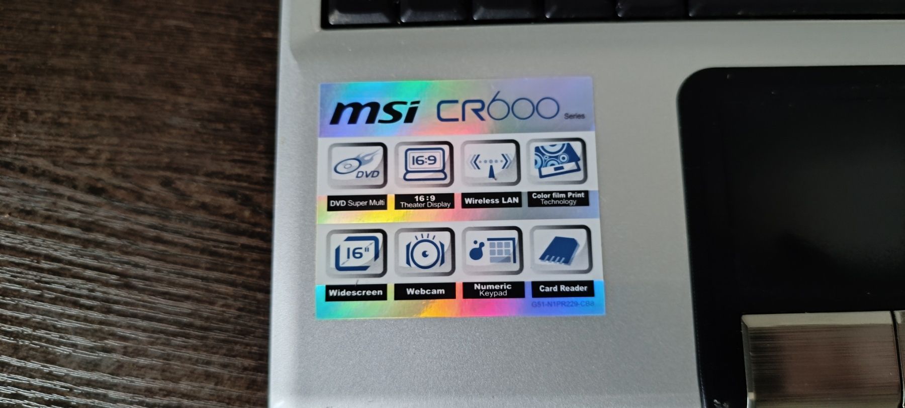 Ноутбук MSI CR600 16" pentium 2 ядра,nvidia 8200m G - фото фото фото 3