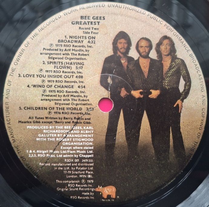 Bee Gees - Greatest - 1975-79.  (2LP). 12. Vinyl. Пластинки. England. - фото фото фото 4