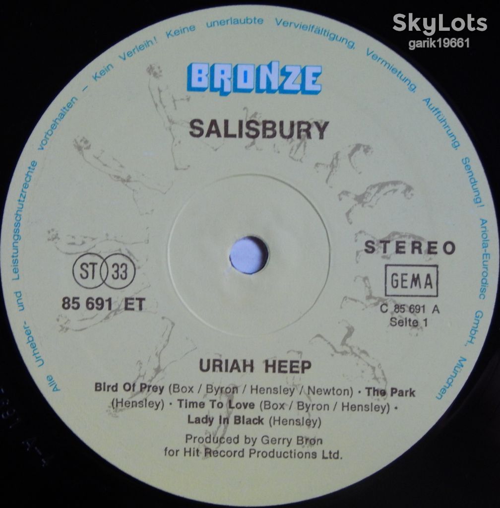 Uriah Heep – Salisbury  (Bronze – 85 691 ET, Germany) EX+/NM- - фото фото фото 3