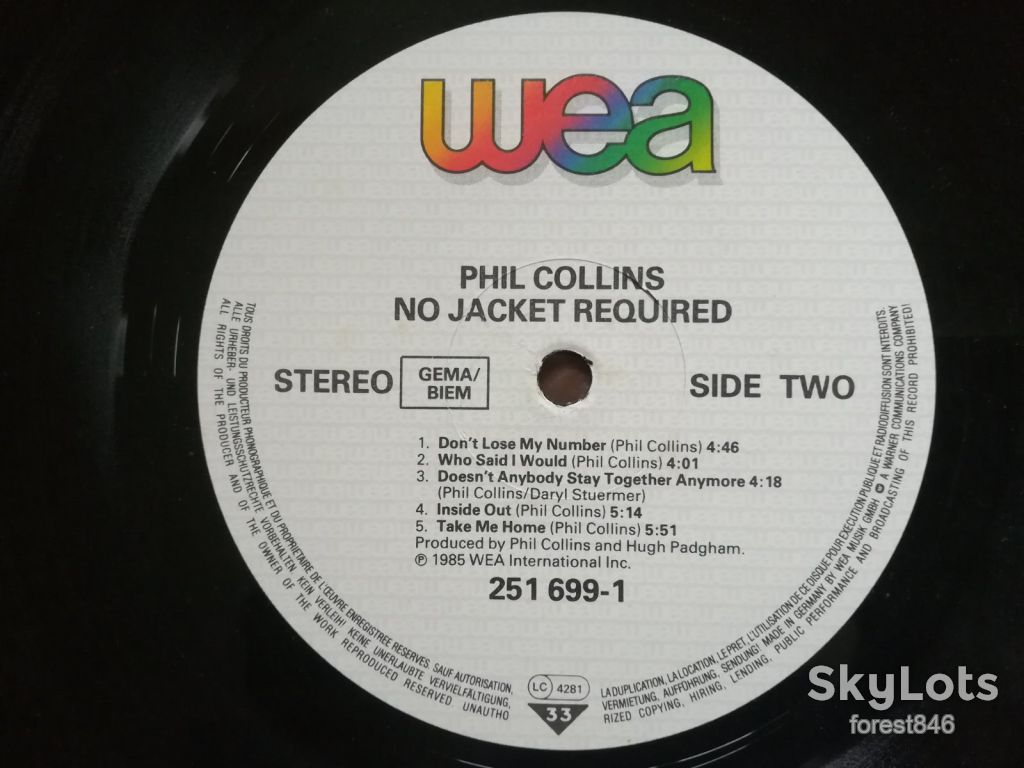 Phil Collins-No jacket required  (глянс. конв.)-Ex., Німеччина  (&amp;93) - фото фото фото 3