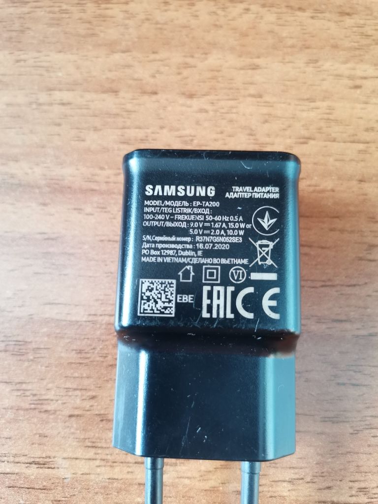 Сетевое зарядное устройство USB Samsung EP-TA200 5v 2A 10w - фото фото фото 1