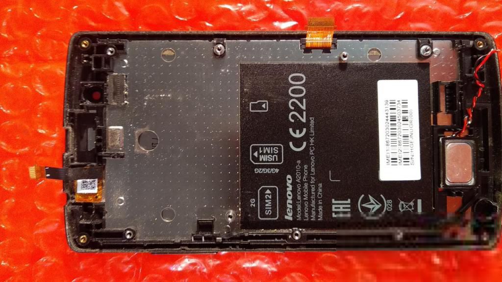 Lenovo A2010 модуль дисплея с сенсором в корпусе оригинал бу - фото фото фото 2