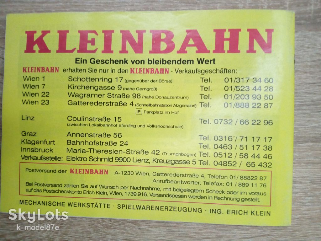 Каталог моделей железной дороги KLEINBAHN 1:87 (H0) - фото фото фото 5