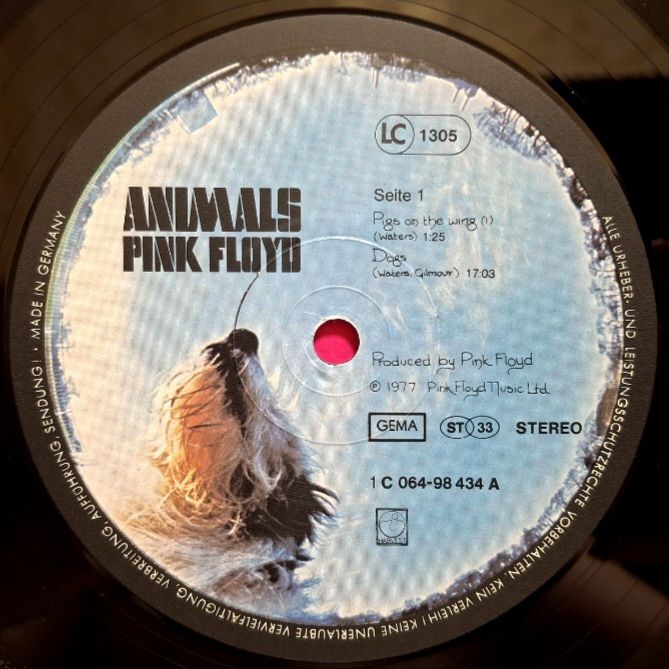 Pink Floyd - Animals - 1977.  (LP). 12. Vinyl. Пластинка. Germany. - фото фото фото 5