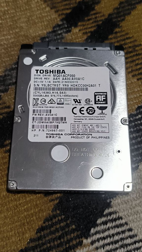 Жорсткий диск TOSHIBA MQ01ACF050 500GB №7 - фото фото фото 0