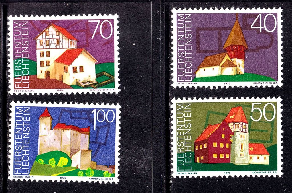 Лихтенштейн 1975 г  MNH - архитектура - фото фото фото 0