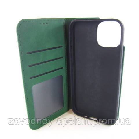 Чехол книжка iPhone 13 14 Premium Case (зеленый) - фото фото фото 2