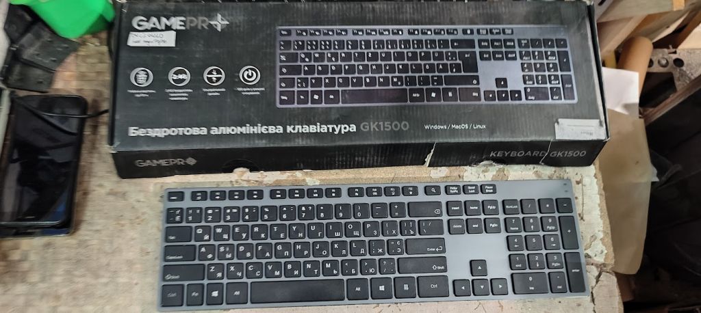 Беспроводная клавиатура GamePro GK1500 № 24230410 - фото фото фото 0
