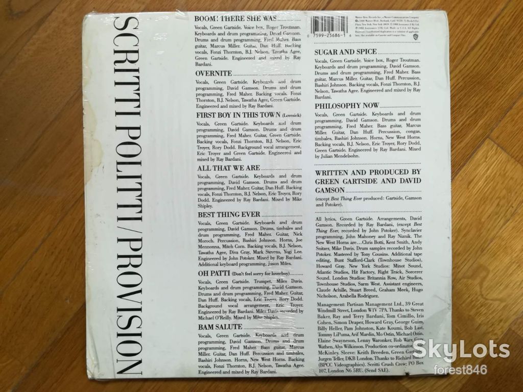 Scritti politti-Provision  (3)-Ex.+, США - фото фото фото 3