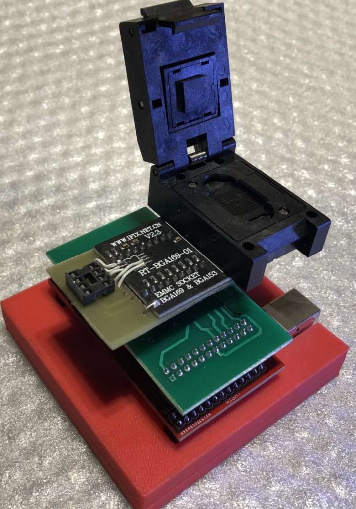 Переходник BGA153/169 eMMC от RT809H для Easy NAND Tiny Tools - фото фото фото 5