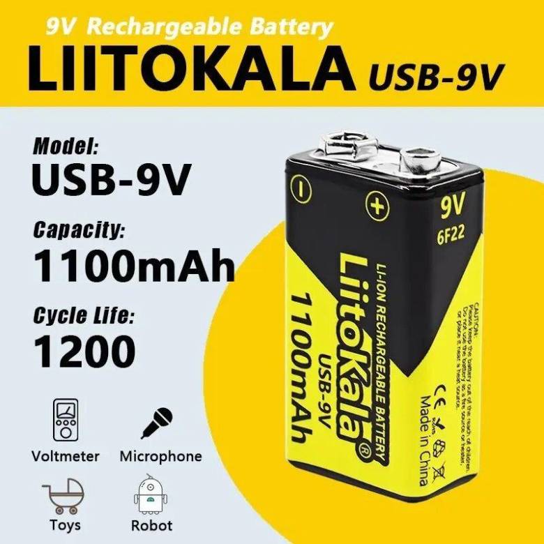 Аккумулятор LiitoKala Usb-9v 1100mAh - фото фото фото 0
