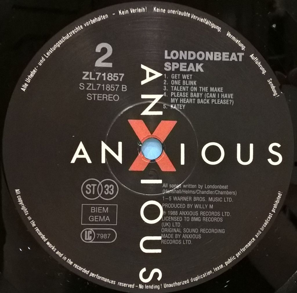 Londonbeat - Speak - 1988.   (LP). 12. Vinyl. Пластинка. Germany. - фото фото фото 6