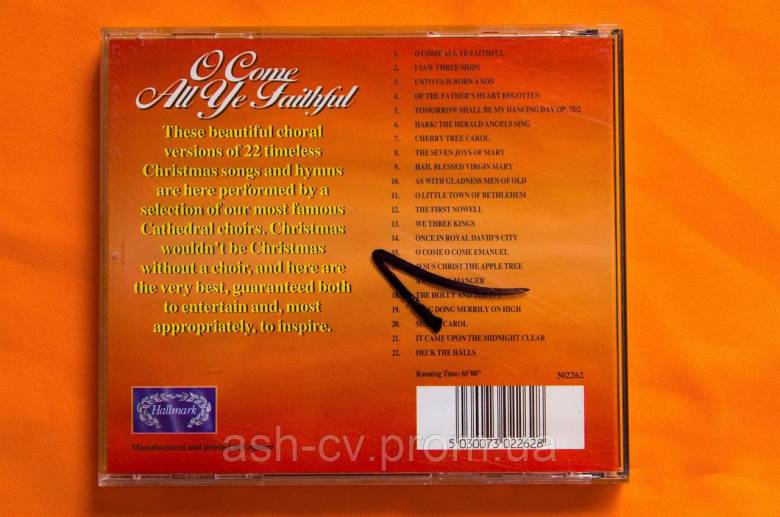 Музичний диск CD. O COME ALL YE FAITHFUL - FAVOURITE CHRISTMAS CAROLS - фото фото фото 1
