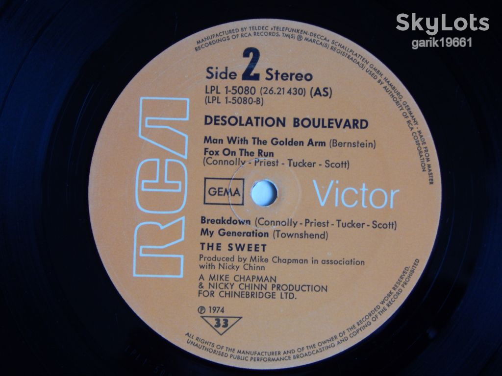 Sweet – Desolation Boulevard  (RCA Victor – LPL1 5080, Germany) NM-/EX - фото фото фото 4