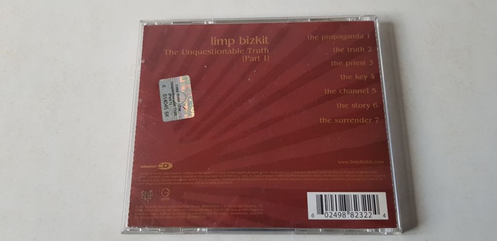 Limp Bizkit The Unquestionable Truth  (Part I) CD ліцензія - фото фото фото 1