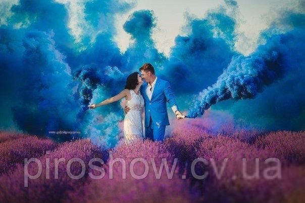 52375  Цветной дым Синий Smoking Fountain BLUE Maxsem - фото фото фото 1