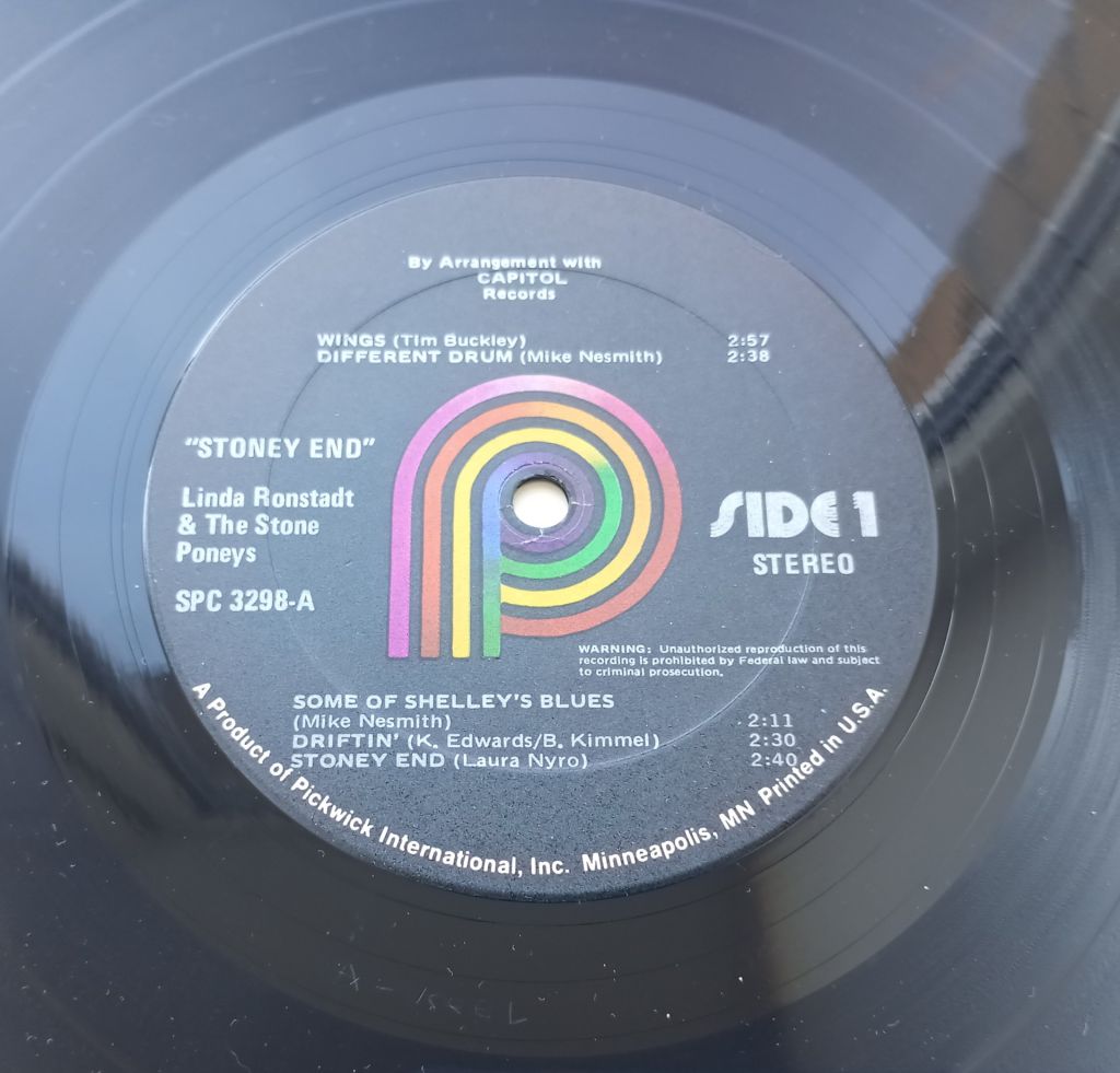 LINDA RONSTADT &amp; THE STONE PONEYS Stoney End LP VG++/EX - фото фото фото 2