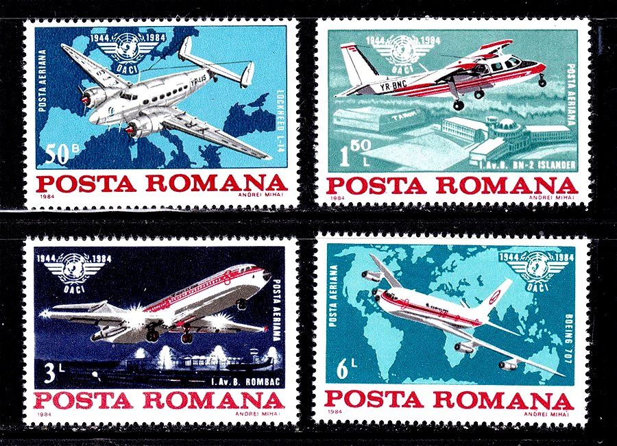 Авиация . Румыния 1984 г  MNH - - фото фото фото 0