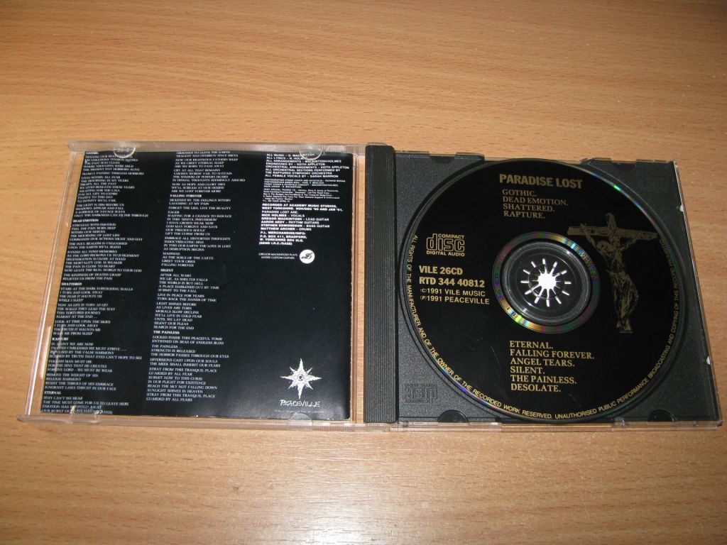 PARADISE LOST - Gothic    (1991 Peaceville 1st press,UK) BLACK - фото фото фото 1