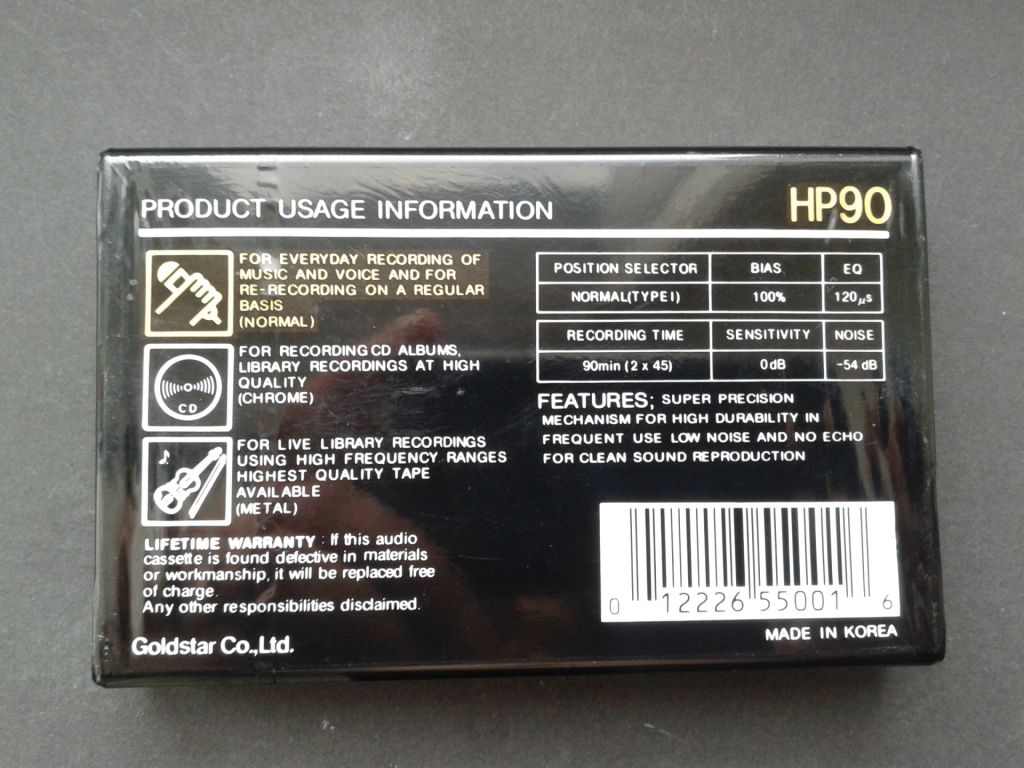 Аудиокассеты GoldStar HP 90 - фото фото фото 1