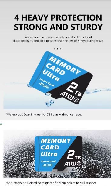 Micro Card SD Card 2TB Memory Card Class 10, НОВА - фото фото фото 8