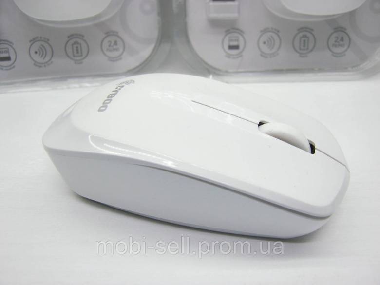 Миша бездротова Cyboo White 2.4 GHz Optical Mouse, 3V / ААA - фото фото фото 3