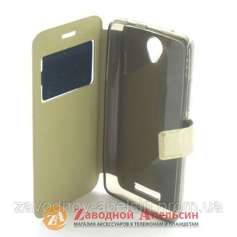 Чехол книжка Lenovo A5000 Smart Case gold - фото фото фото 2