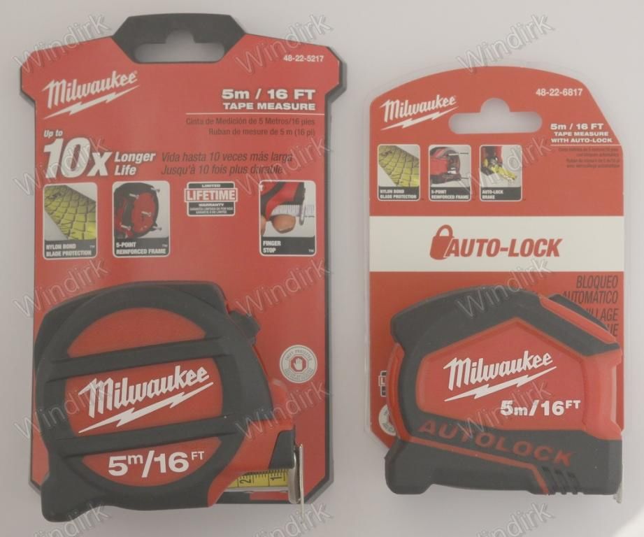 Рулетка Milwaukee 48-22-6817  (5 метров / 16 футов) Auto-Lock - фото фото фото 2