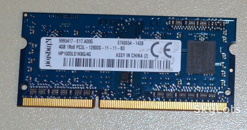 Память для ноутбука SO-DIMM DDR3L 4G - фото фото фото 1