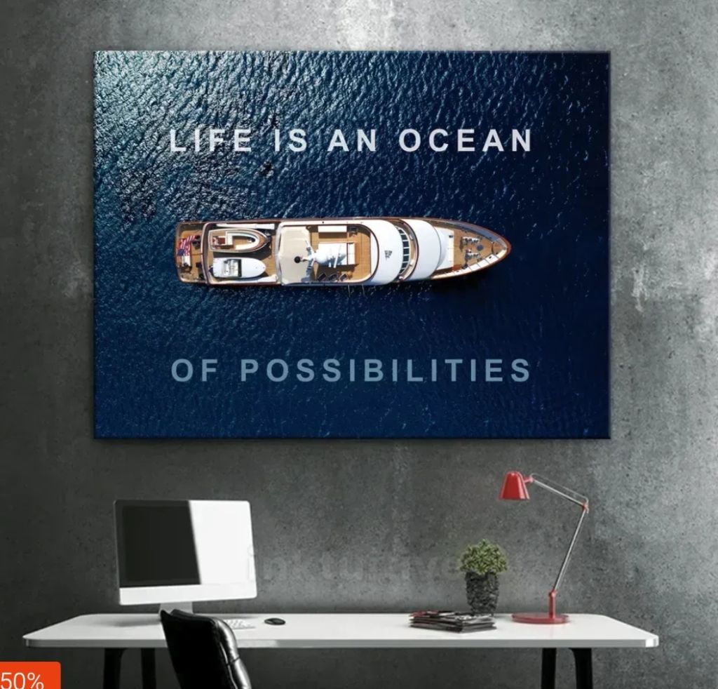Лот Картина Life is an ocean 65*50см - фото фото фото 0