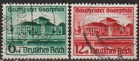 1938 - Рейх - Театр Саар Mi.673-74 _6.0 € _гаш - фото фото фото 0