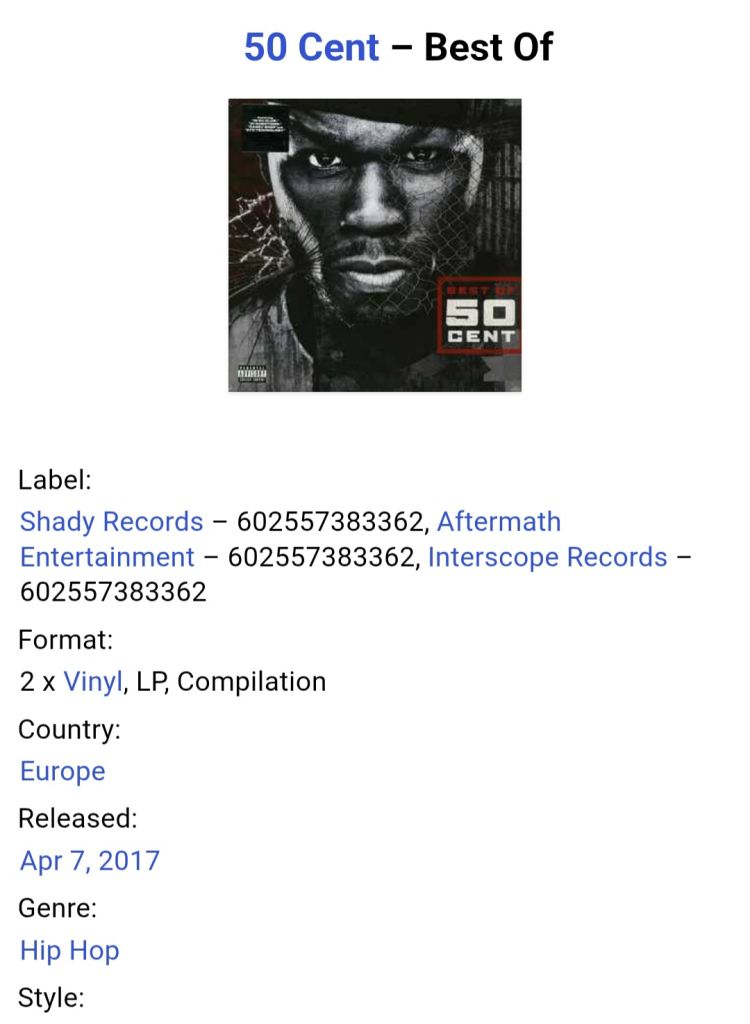 50 Cent - Best Of - 2003-2014.  (2LP). 12. Vinyl. Пластинки. Europe. S/S. - фото фото фото 2