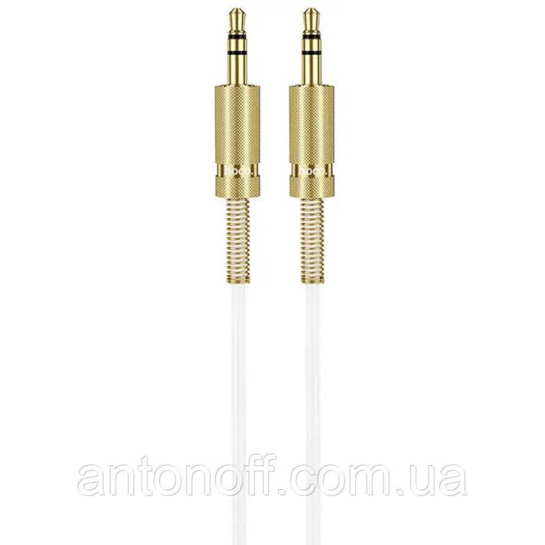 Mini-Jack 3.5 мм кабель Hoco UPA31 Spring Aux Audio Cable 3м Білий - фото фото фото 3