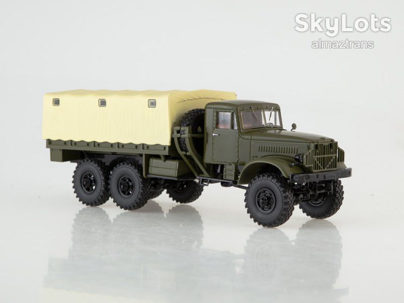 КрАЗ-214 бортовой с тентом, хаки   (1957)  - SSM   (Start Scale Models) - фото фото фото 6